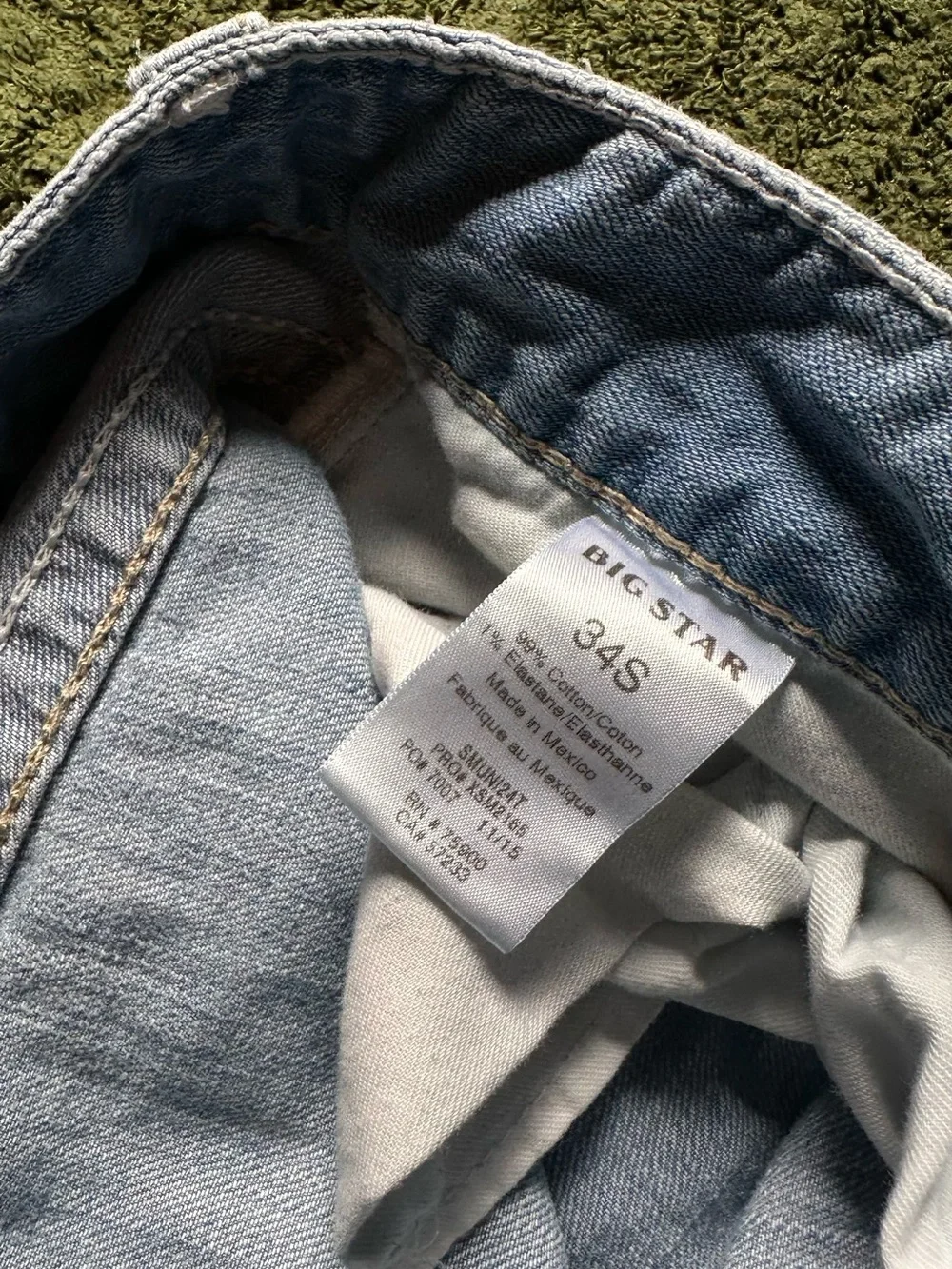 Big Star Light Blue Distressed Straight-Leg Jeans | 32S